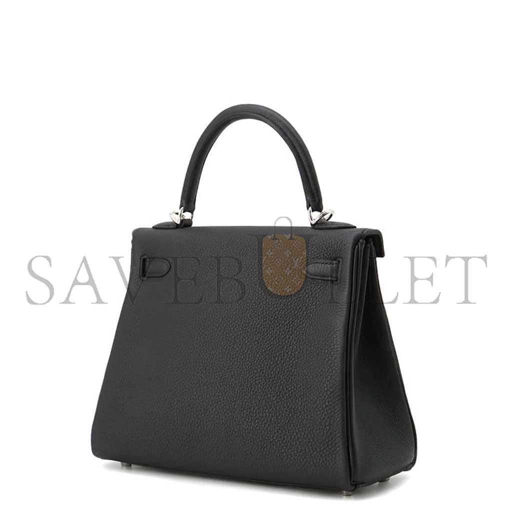 HERMÈS KELLY 28 RETOURNE BLACK TOGO LEATHER (28*22*10cm)